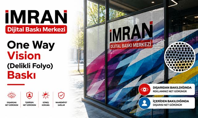 One Way Vision (Delikli Folyo) Baskı