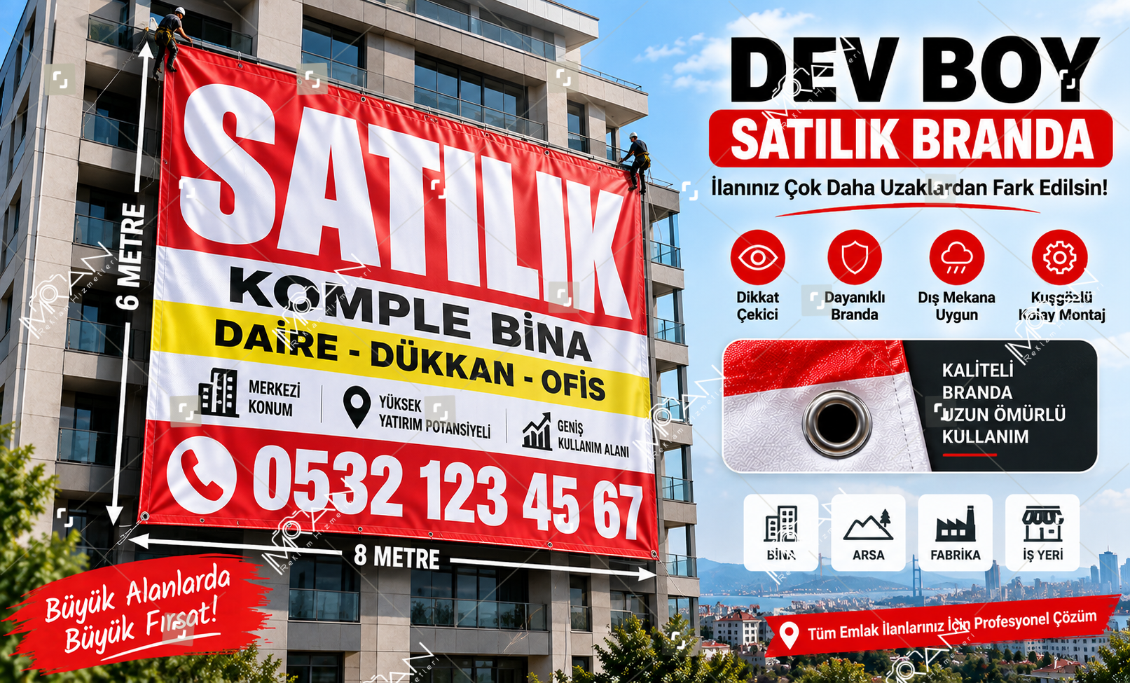 Dev Boy Satılık Branda