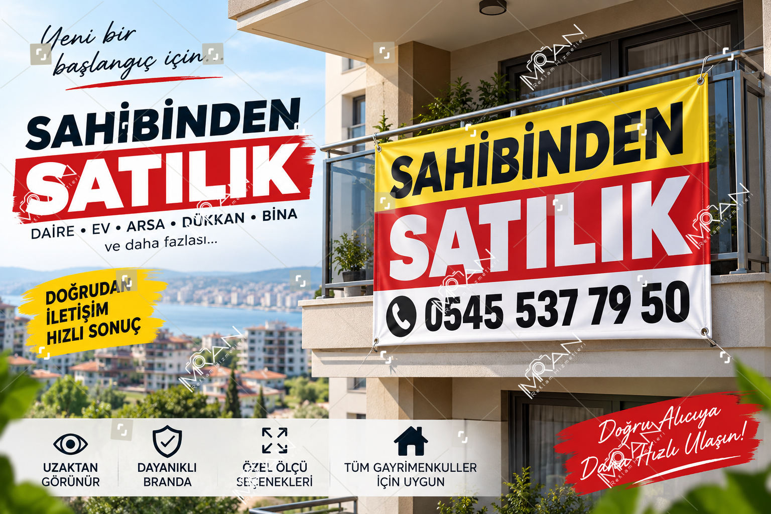 Sahibinden Satılık Pankartı