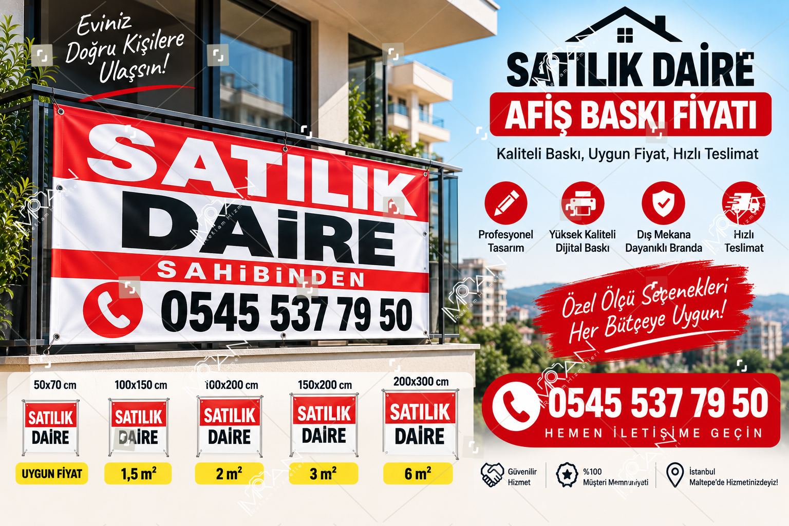Satılık Daire Afiş Baskı Fiyatı