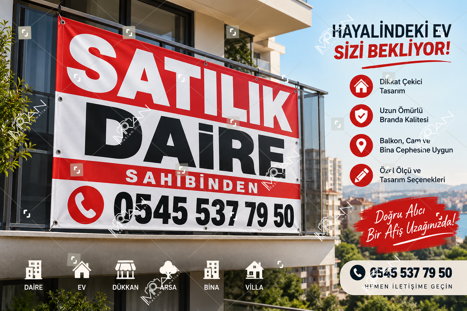 Satılık Daire Afişi Yaptırmak İstiyorum