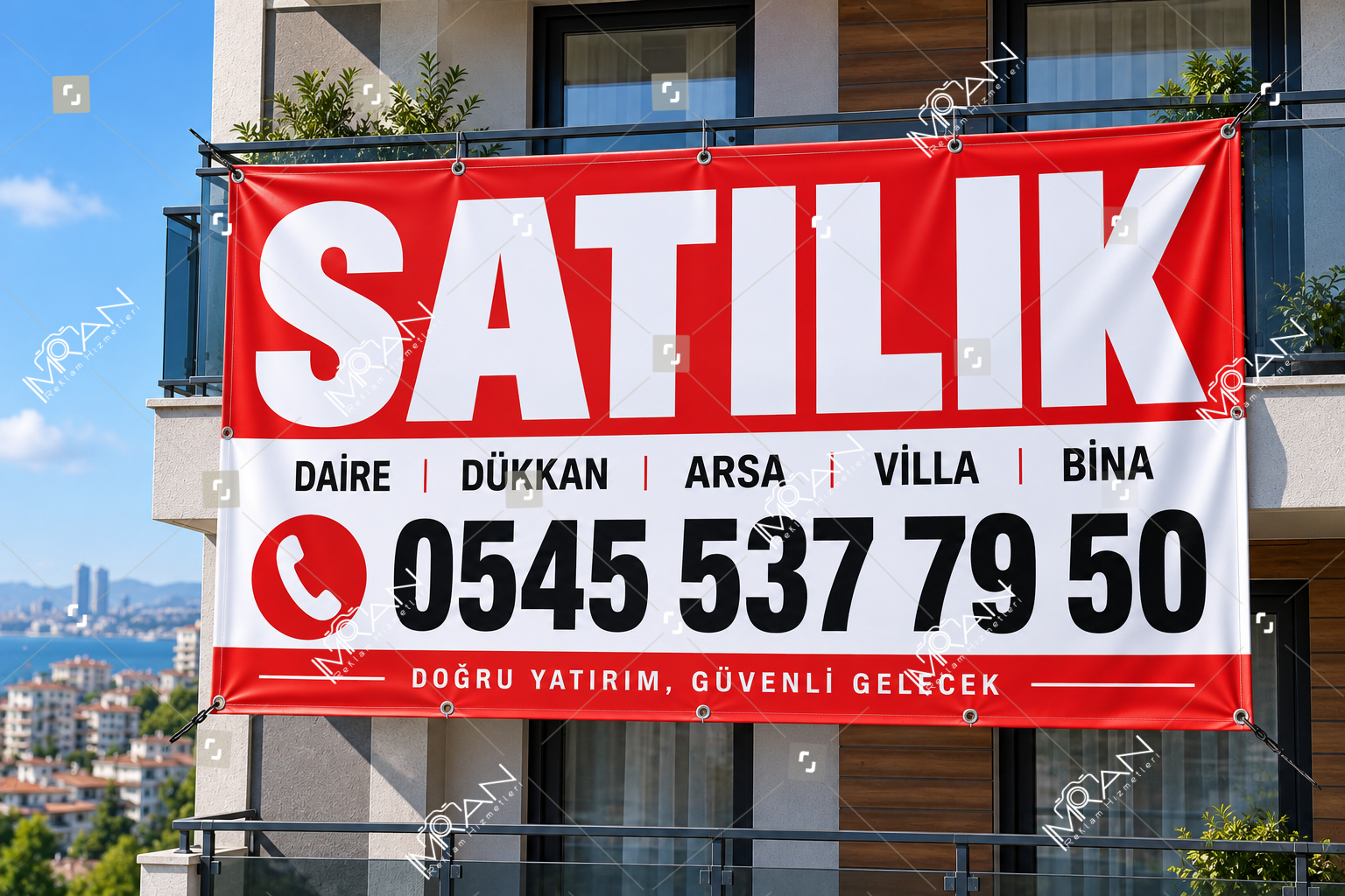 Telefon Yazılı Satılık Branda