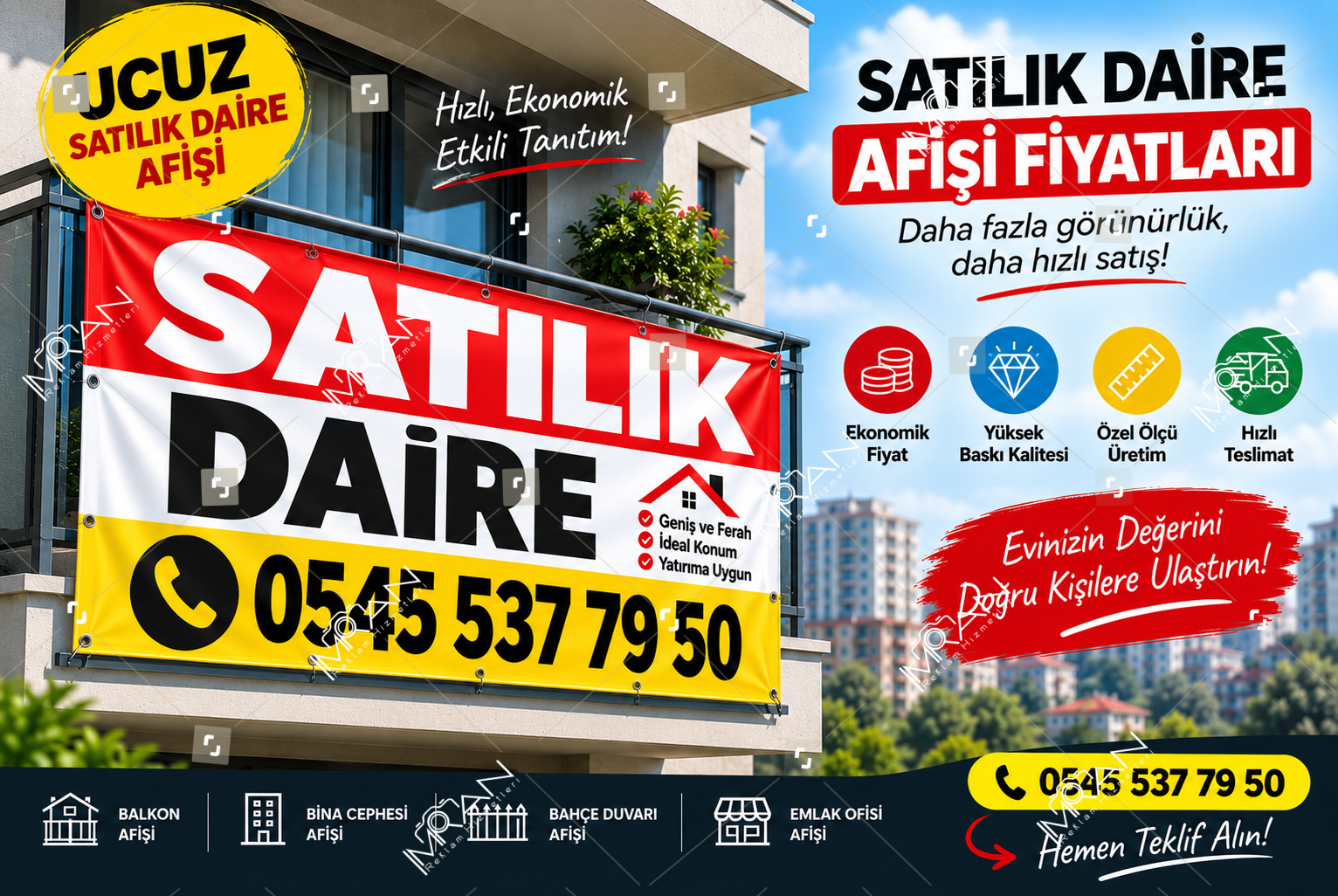 Ucuz Satılık Daire Afişi