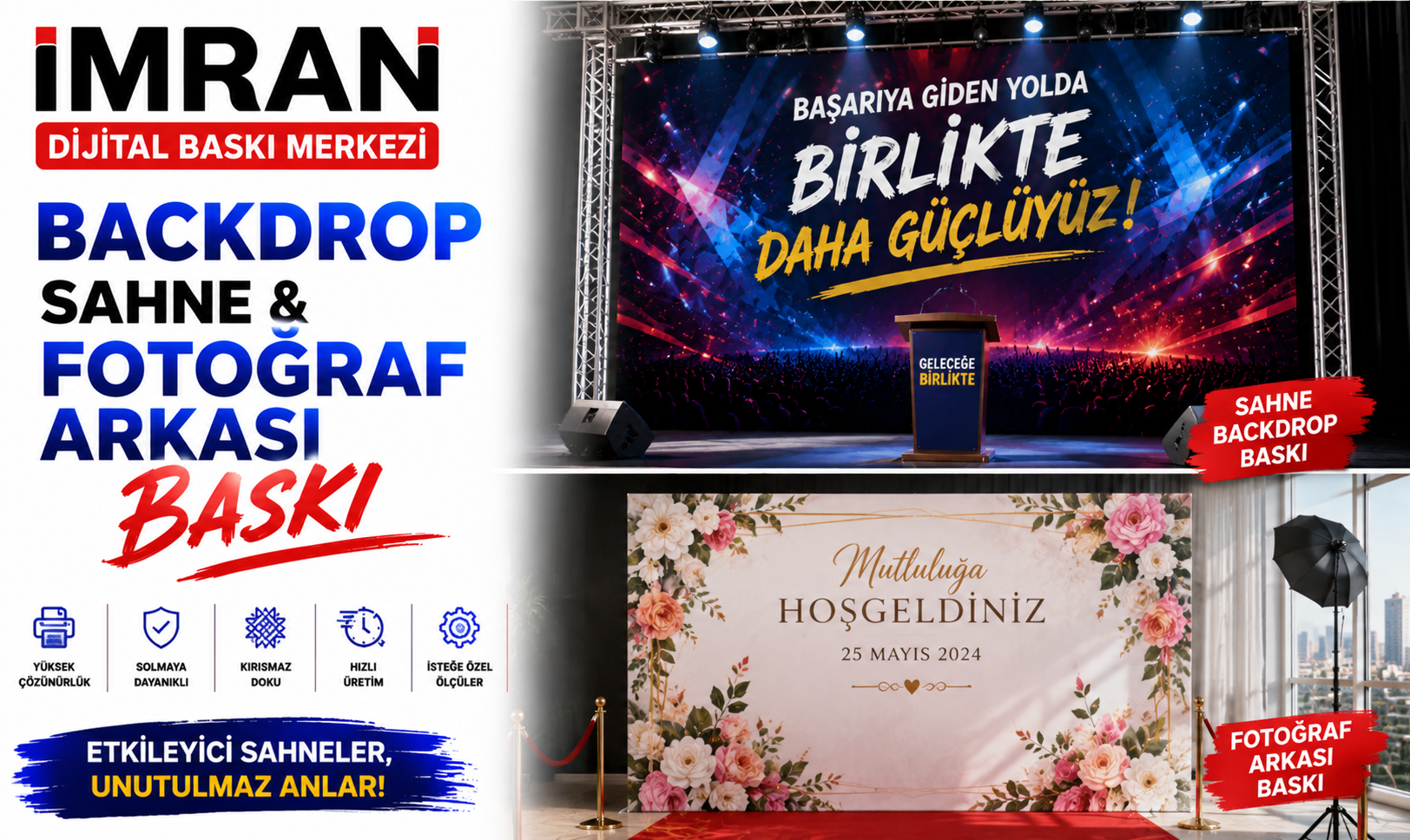 Backdrop Sahne & Fotoğraf Arkası Baskı